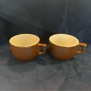 Bauscher Wieden Brown and White Coffee / Cappuccino Mugs